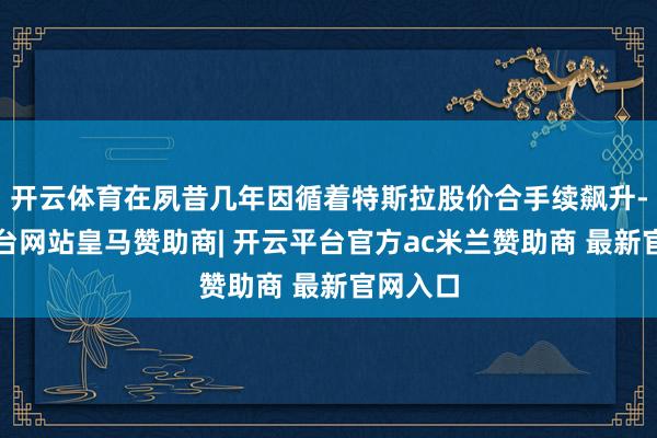 开云体育在夙昔几年因循着特斯拉股价合手续飙升-开云平台网站皇马赞助商| 开云平台官方ac米兰赞助商 最新官网入口