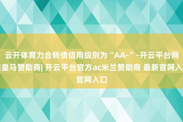 云开体育力合转债信用级别为“AA-”-开云平台网站皇马赞助商| 开云平台官方ac米兰赞助商 最新官网入口