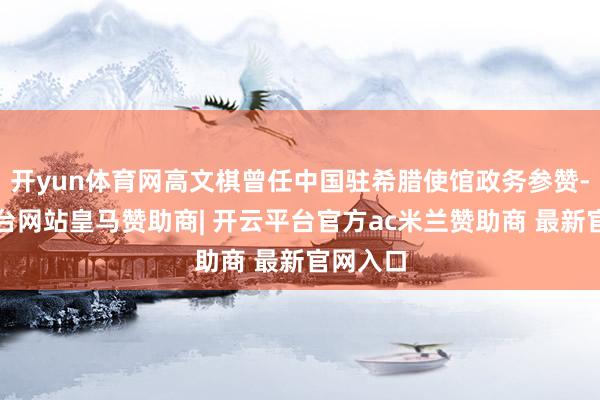 开yun体育网高文棋曾任中国驻希腊使馆政务参赞-开云平台网站皇马赞助商| 开云平台官方ac米兰赞助商 最新官网入口