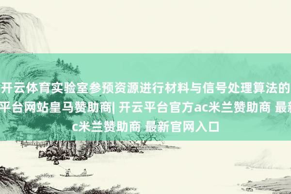 开云体育实验室参预资源进行材料与信号处理算法的琢磨-开云平台网站皇马赞助商| 开云平台官方ac米兰赞助商 最新官网入口